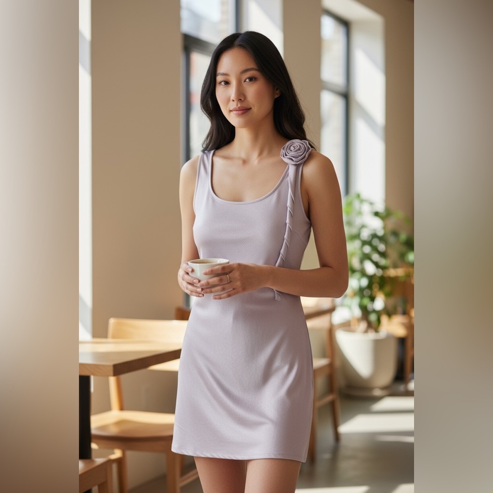 #3002 NWT LUSH Shimmering Lavender Mini Dress